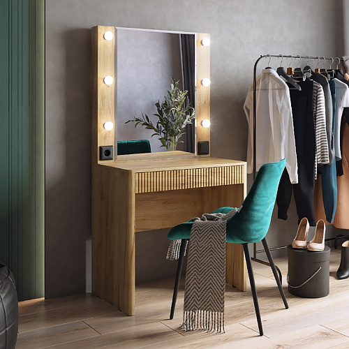 Туалетный столик Адам дуб крафт золотой