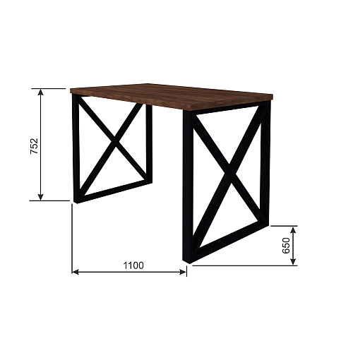 Стол лофт DQ 1100х650 Form Nut