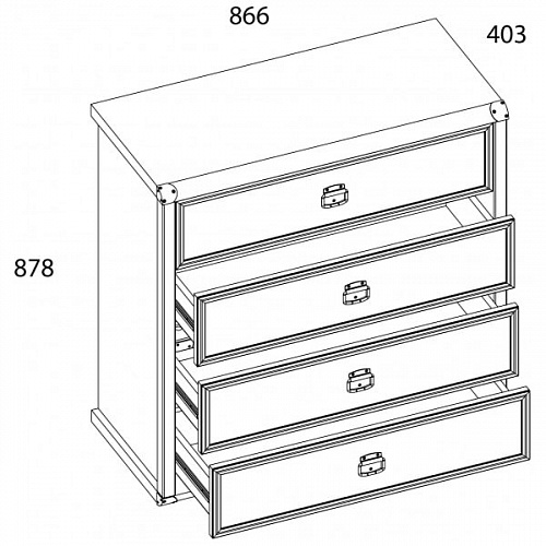 Набор детской мебели MAGELLAN №2 Сосна винтаж