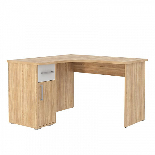 Стол компьютерный Лайт К1 дуб сонома/белый