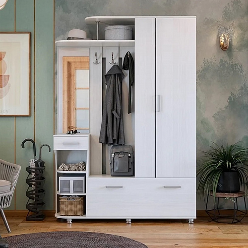 Прихожая Барселона-2 белый рамух