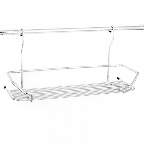 Полка навесная для специй 400х140х200мм, хром