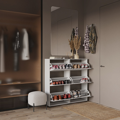 Тумба для обуви НК MOON 3 ящика Белый