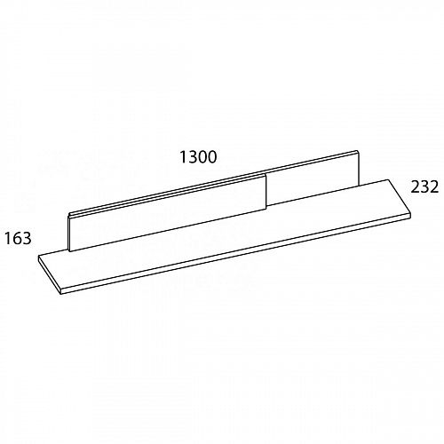 Полка навесная MATEO 130 Белый/Дуб наварра