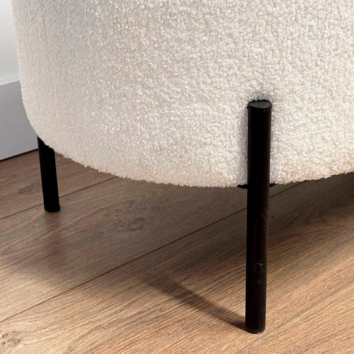 Пуф Барни белый (плюш)