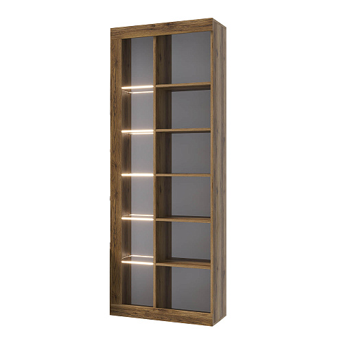 Гостиная ПРАГА №5 Дуб делано/Черный глянец