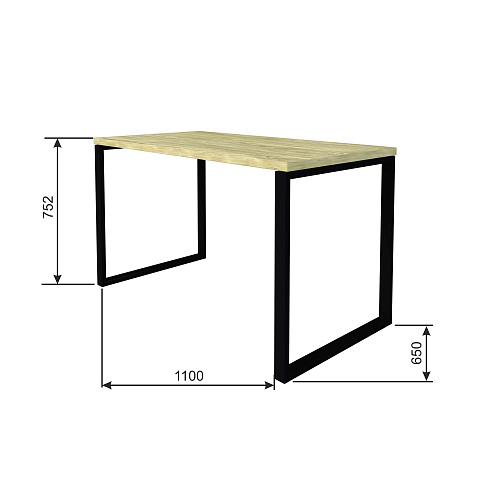 Стол обеденный лофт DQ 1100х650 Posto Fir