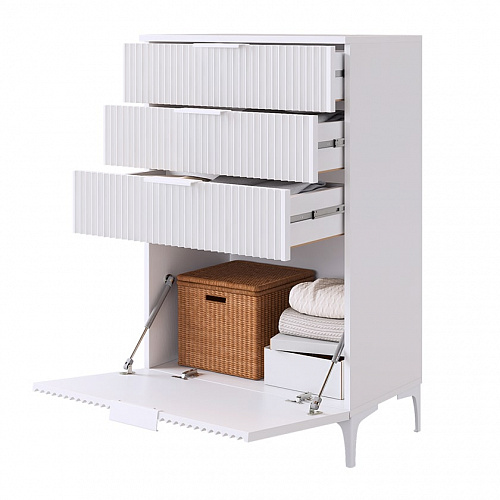 Комод Зефир белое дерево/белый (эмаль)