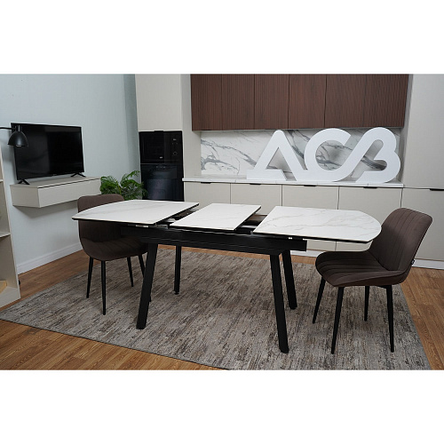 Стол обеденный керамический Барон Белый