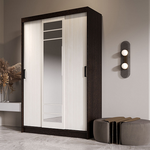 Шкаф-купе БРУНО 3 Венге/Лоредо