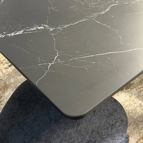 Стол обеденный Kenner DM1550 черный/керамика мрамор черный