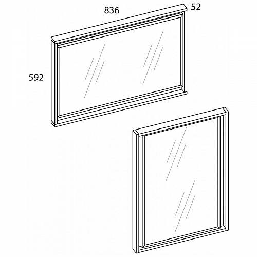 Зеркало навесное LIMA 83 Персидский жемчуг/Мадура