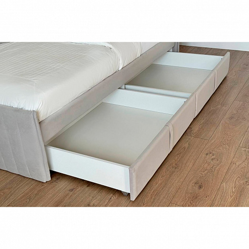 Кровать с ящиками Твикс (Софа) 90х200 галька (велюр)