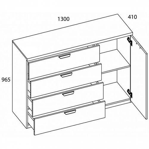 Комод MODERN 1D4S Персидский жемчуг/Ирландский ликер