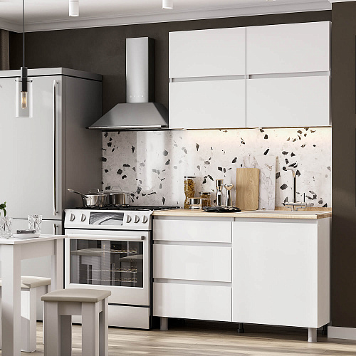 Кухня Токио 1200 Белый текстурный