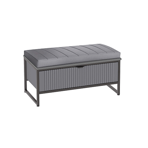 Тумба для обуви Нора с ящиком Металл Бруклин/Графит