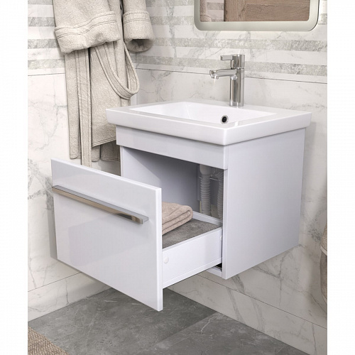 Тумба под раковину Land 500-0-1 (Como) навесная с умывальником