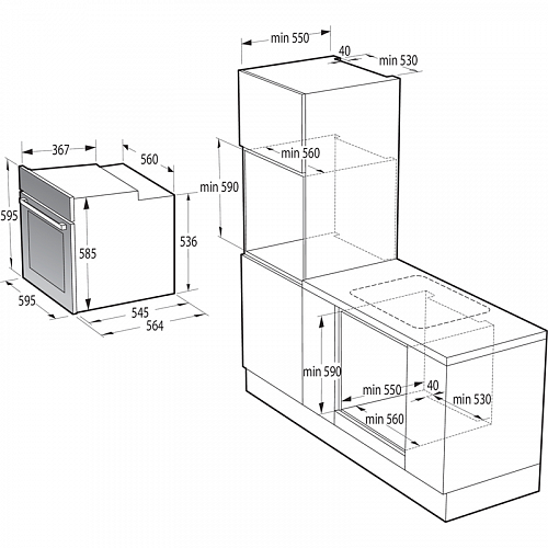 Встраиваемые электрические духовки GORENJE BSA6747A04BG