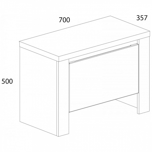 Тумба для обуви TAURUS 1D Белый/Дуб вотан