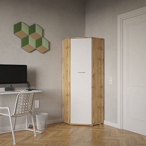 Шкаф угловой НК FUN Дуб вотан/Белый