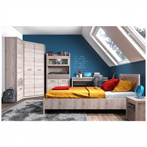 Тумба прикроватная 1S JAZZ Каштан найроби/Оникс