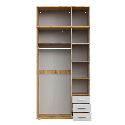 Антресоль НК FUN 3Д Дуб вотан/Белый