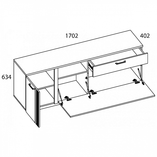 Гостиная MATEO Белый/Дуб наварра