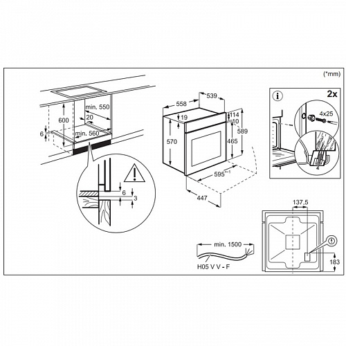 Встраиваемые электрические духовки ELECTROLUX EOD5C70BZ