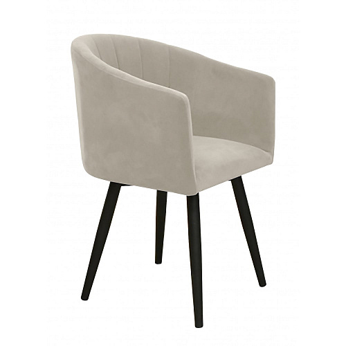 Стул Розолино Ринг черный муар/Катания Айвори