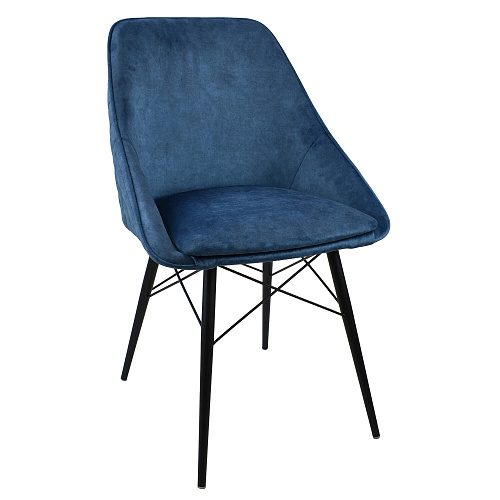 Стул Монти ST Люкс черный муар/Noel Blue