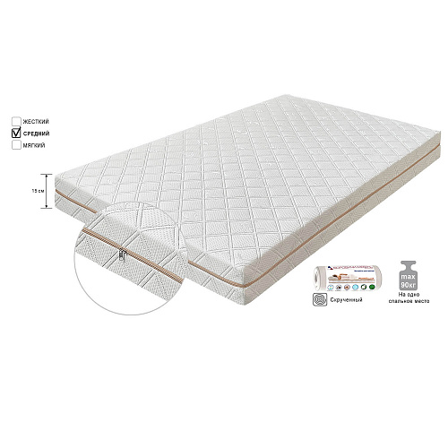 Матрац BALANCE 150 ППУ со съемным чехлом 80х200