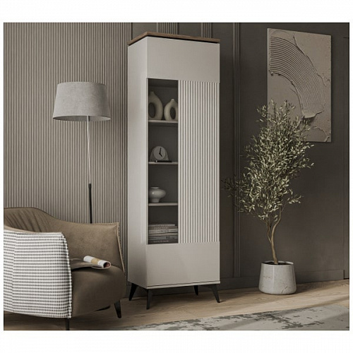 Шкаф с витриной VINATI 1V ПЕРСИДСКИЙ ЖЕМЧУГ/АМАРОК