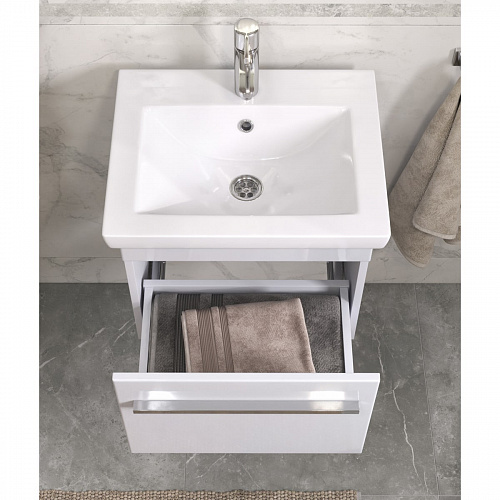 Тумба под раковину Land 500-0-1 (Como) навесная с умывальником