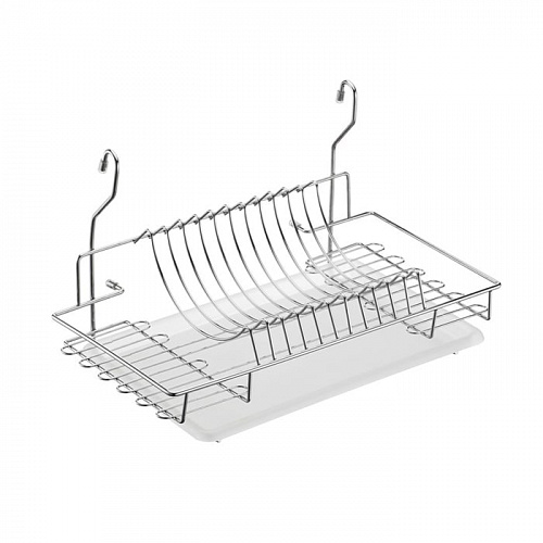 Сушилка для посуды на рейлинг с поддоном LS228J.CR