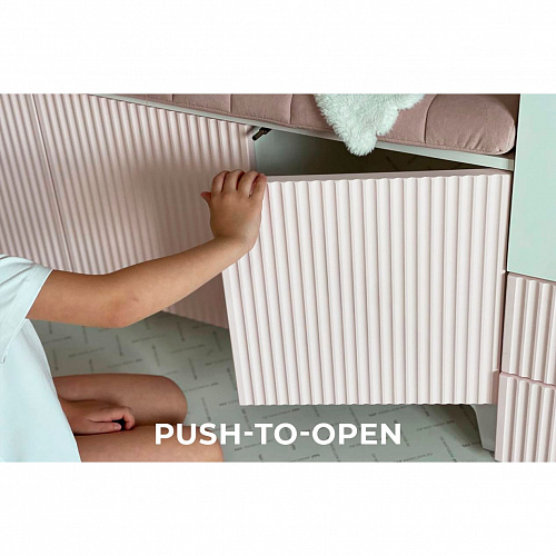 Тумба Зефир 115.01 белое дерево/пудра розовая (эмаль)