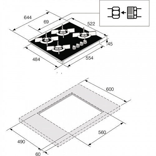 Варочная панель ASKO HG8640MGB1