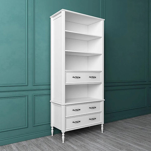 Стеллаж широкий Аврора Белый