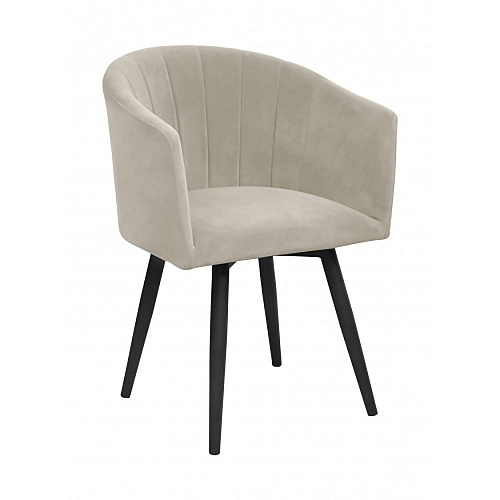 Стул Розолино Ринг черный муар/Катания Айвори