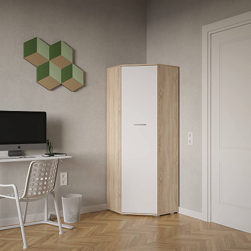 Шкаф угловой НК FUN Дуб сонома/Белый