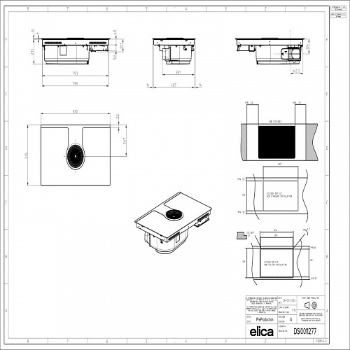 Варочная панель с вытяжкой ELICA NIKOLATESLA HP EVO BL/A/83-PRF0196322