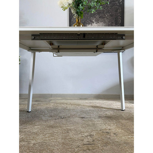 Стол обеденный Kenner AK1200 белый/керамика GLORIA WHITE