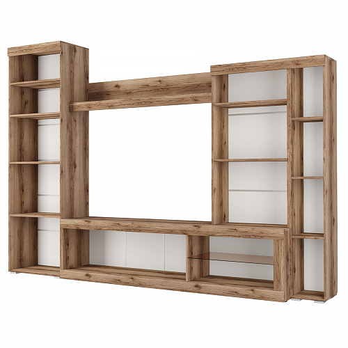 Гостиная Бастон Дуб делано/Белый гладкий