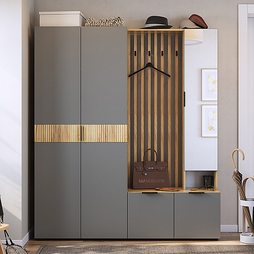 Прихожая Бери К3 дуб крафт золотой/графит