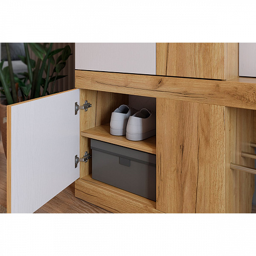 Прихожая Алекс дуб крафт золотой/белое дерево