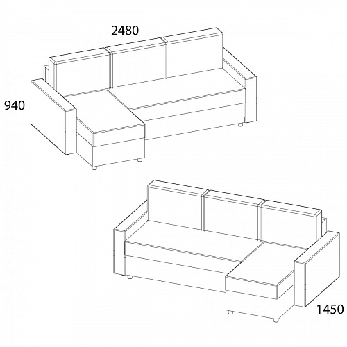 Диван угловой CARMEN SIMPLE 54