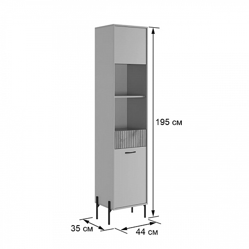 Стеллаж Доминика кашемир/дуб крафт золотой
