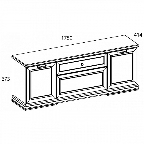 Тумба RTV 3D1S SEVILLA Белый