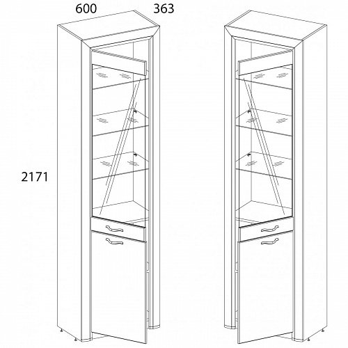 Гостиная OLIVIA Вудлайн крем/дуб анкона