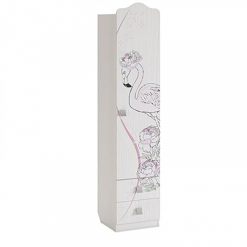 Шкаф однодверный Фэнтези белый рамух
