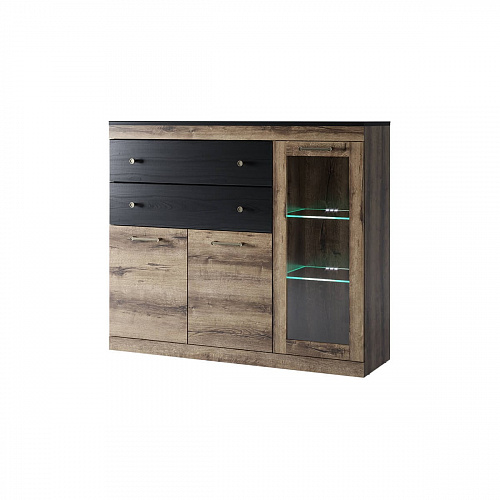 Тумба JAGGER 1V2D2S Дуб монастырский/Черный